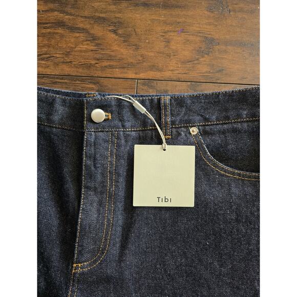Tibi Indigo Denim Brancusi Jean Barrel Blue Women’s Size 32 / 14US NWT - Picture 7 of 16
